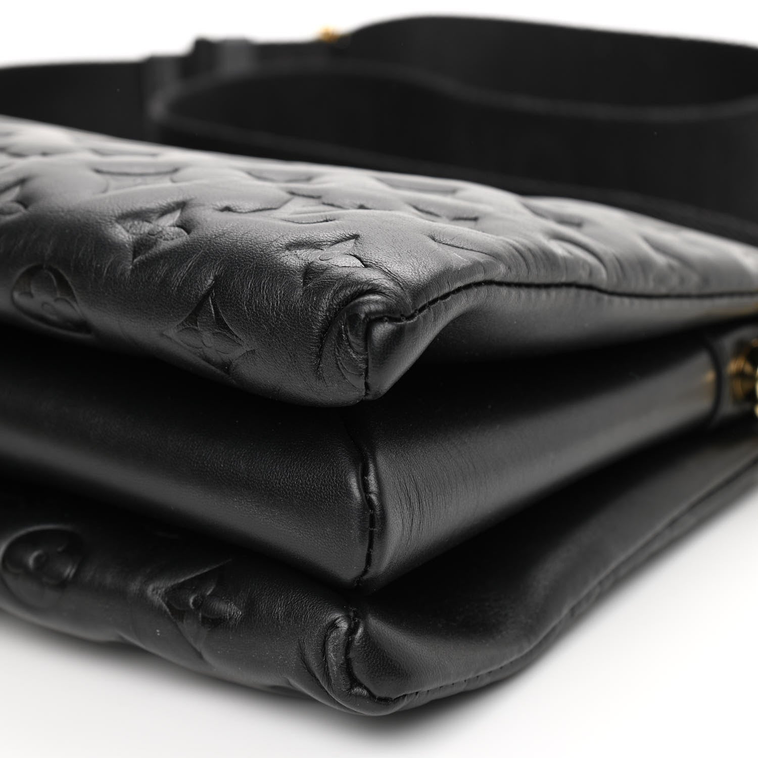 Louis Vuitton Lambskin Embossed Monogram Coussin PM Black 8 of 8