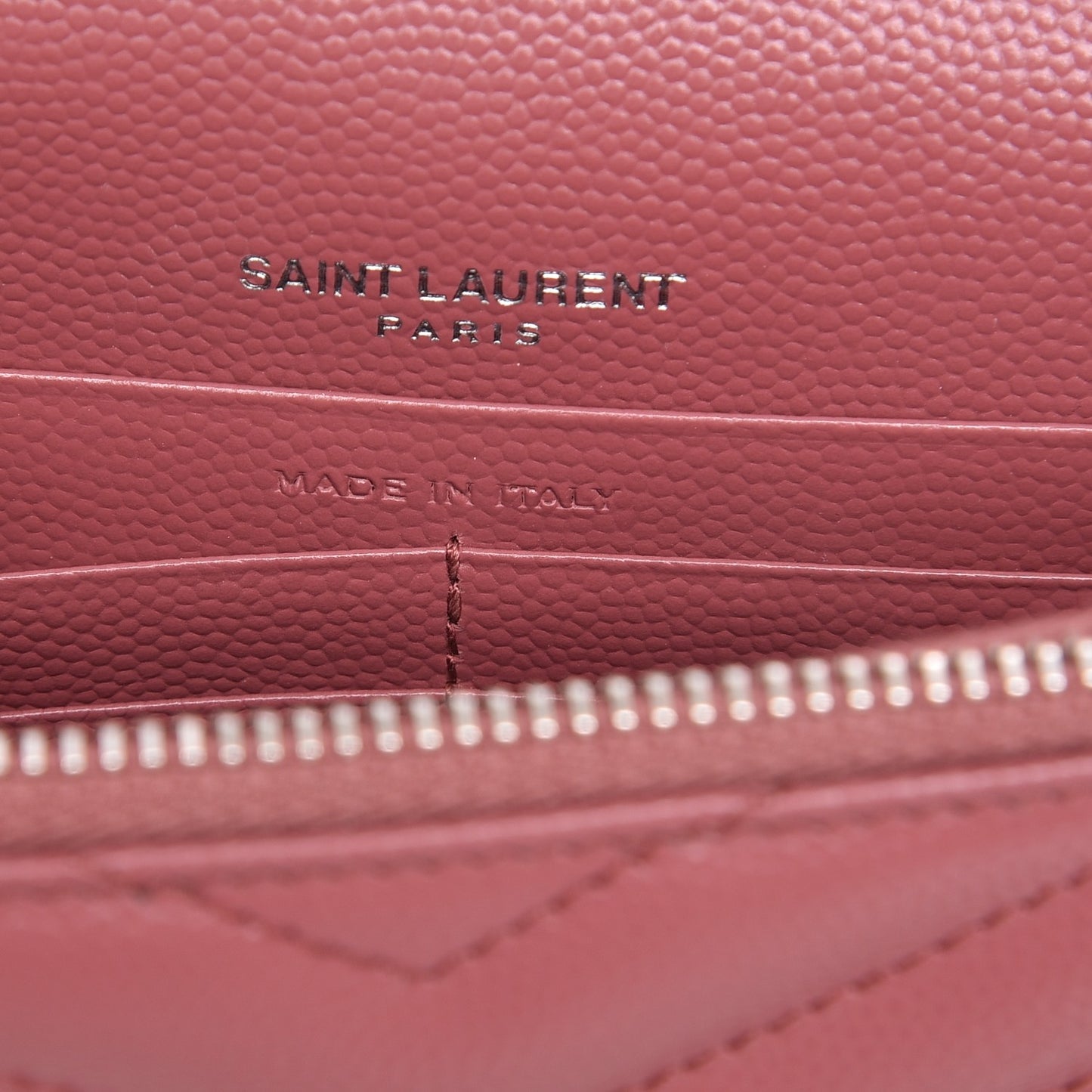 Grain De Poudre Matelasse Chevron Monogram Envelope Chain Wallet Mystic Rose