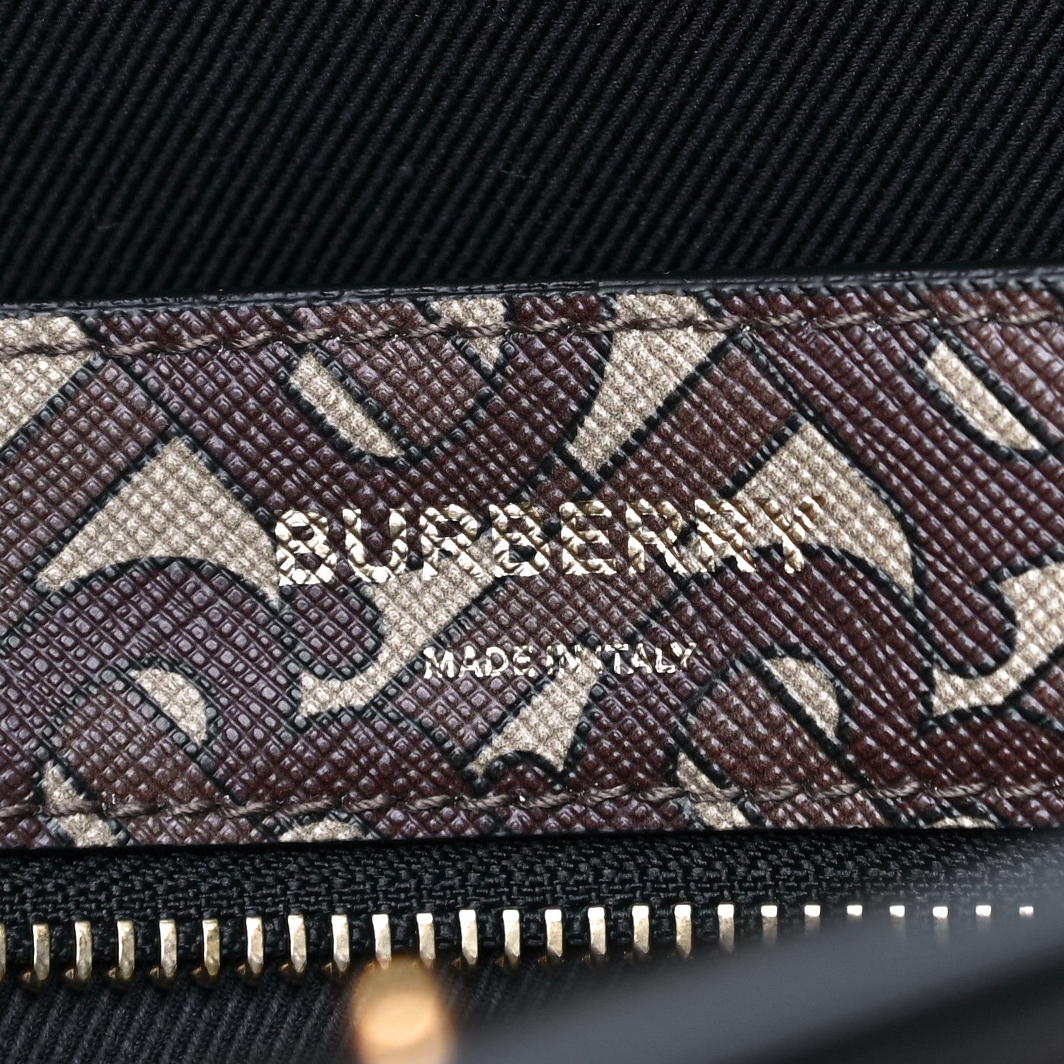 Burberry E-Canvas Monogram Stripe Medium Portrait Tote Bag Bridle Brown 6 of 9