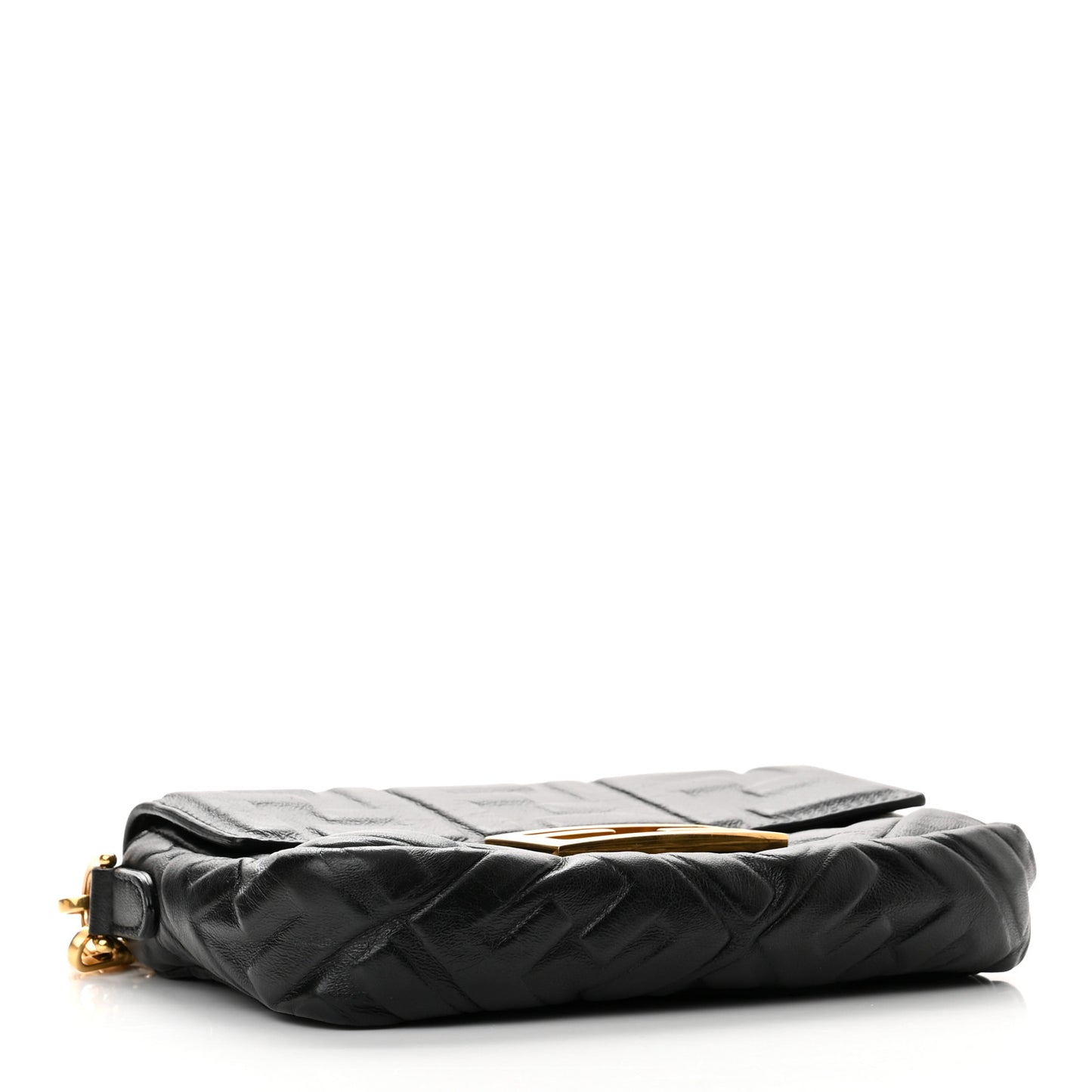 Nappa FF 1974 Embossed Mini Baguette Black