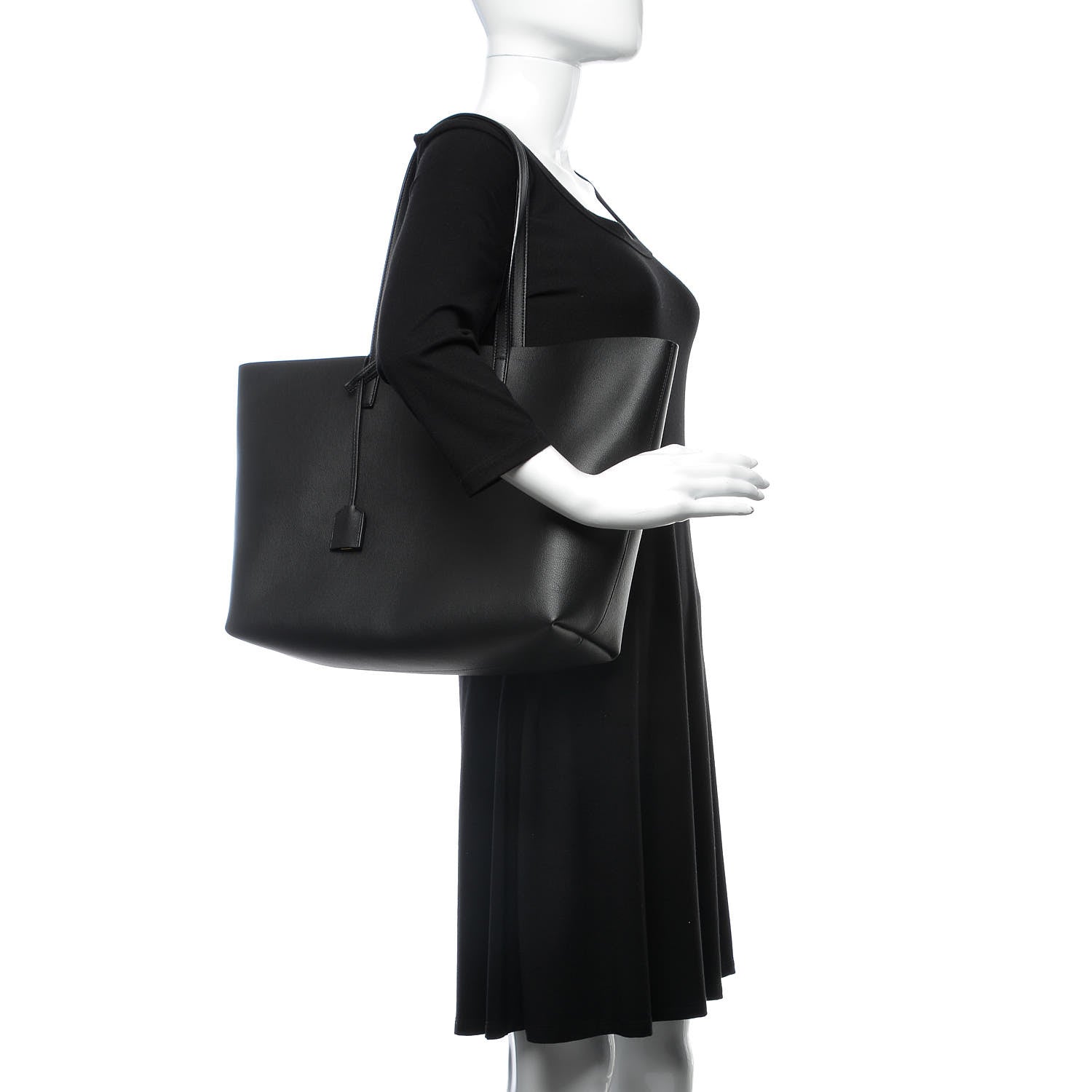 Saint Laurent Calfskin Large Shopping Tote Black 2 of 7