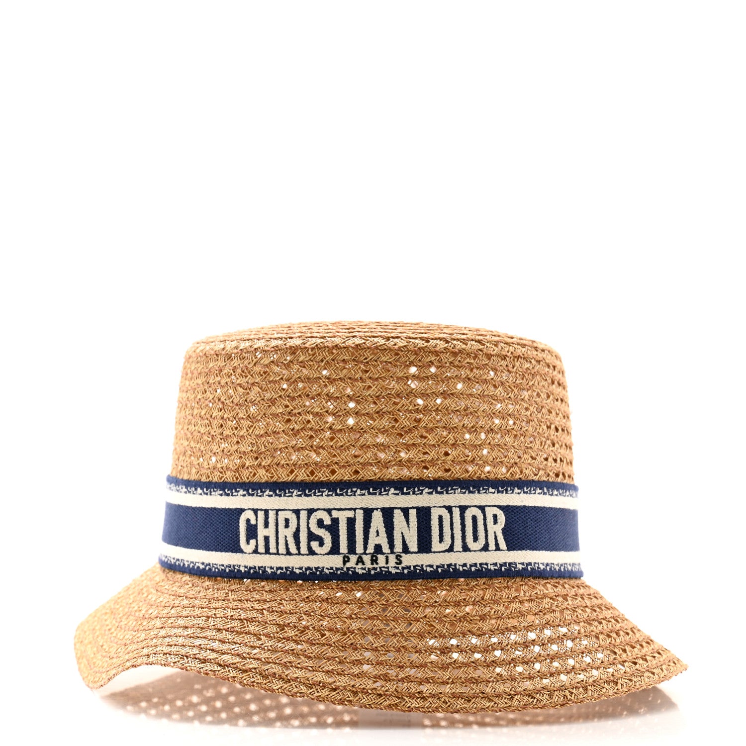 Christian Dior Straw Bucket Hat 57 Natural 3 of 8