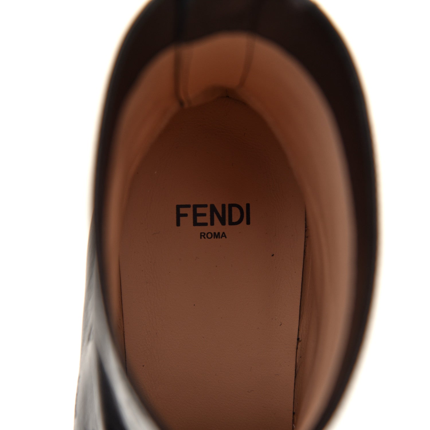 Fendi Vitello Karligraphy Embossed FFreedom Ankle Boots 37 Black 7 of 8