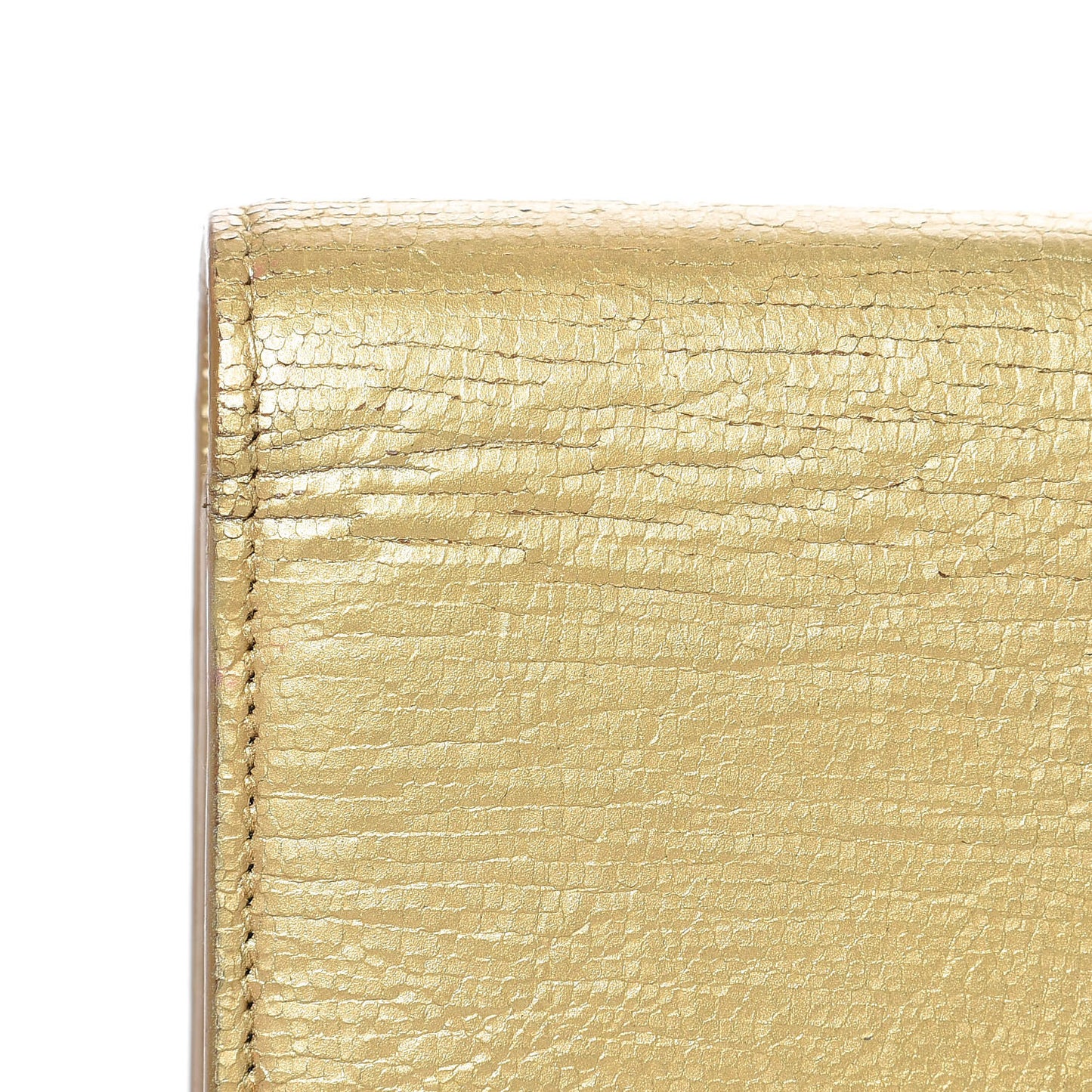 Metallic Calfskin Monogram Cassandre Clutch Gold