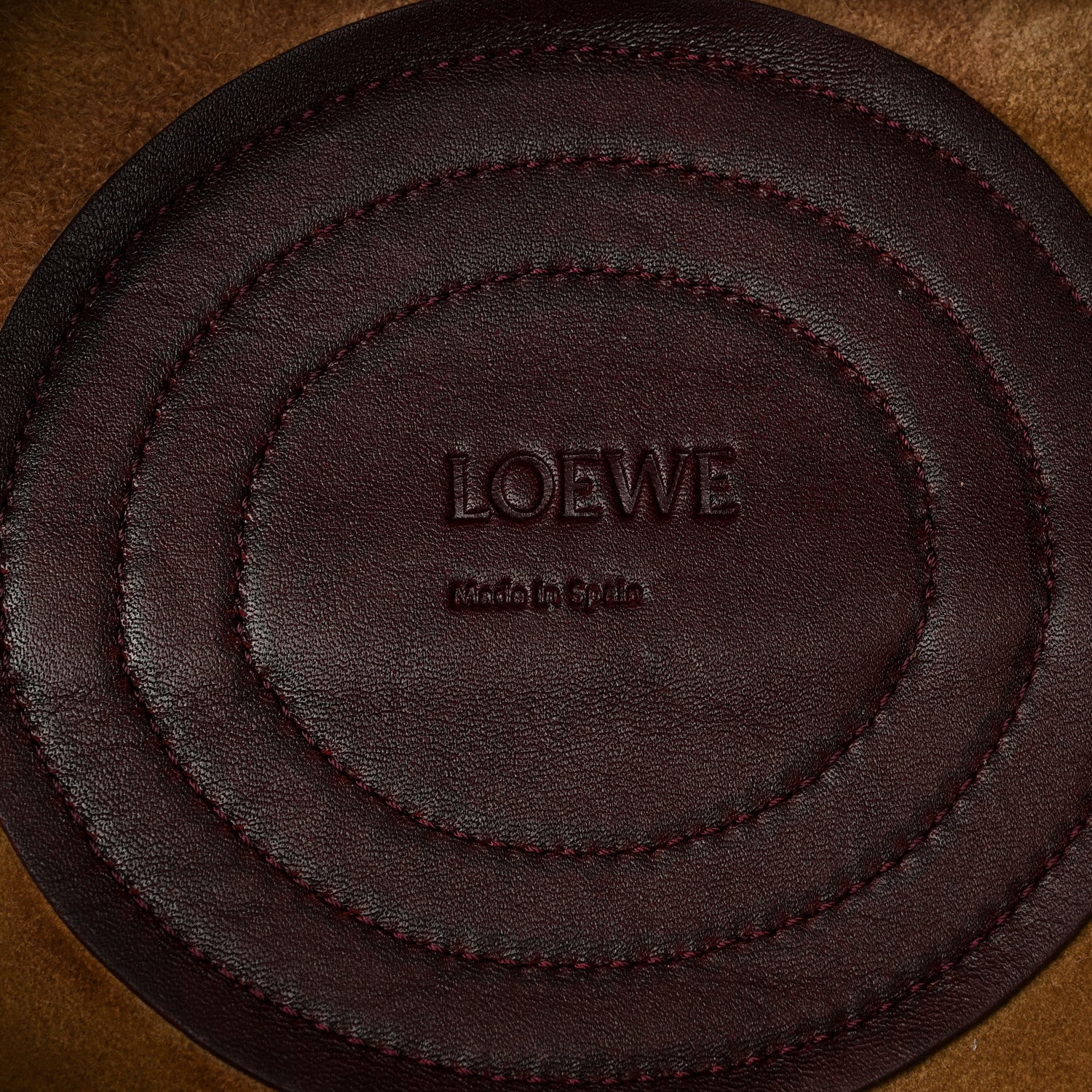 Loewe Shiny Nappa Calfskin Small Paseo Bag Burgundy 6 of 10