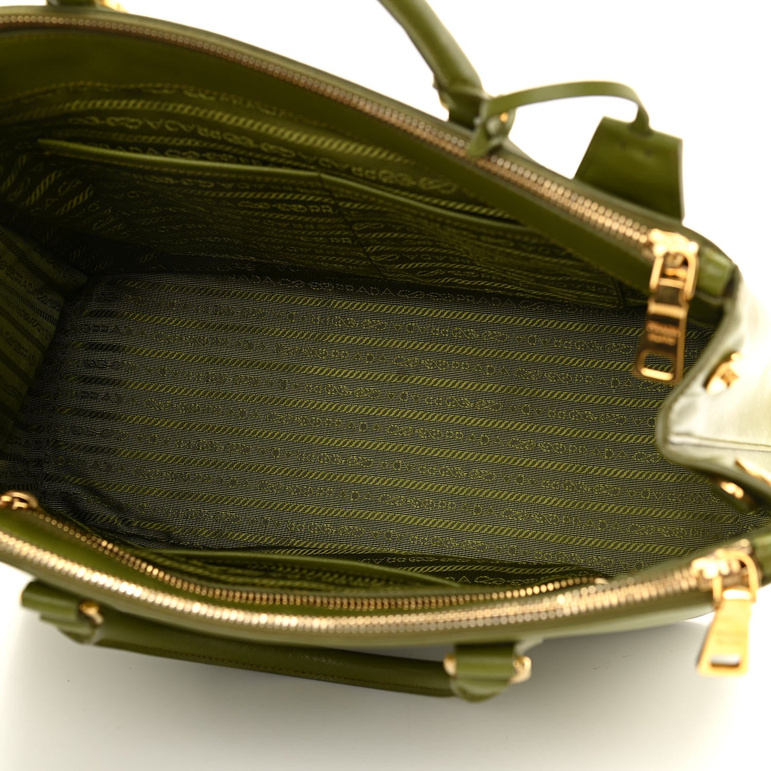Prada Saffiano Medium Galleria Double Zip Tote Edera 6 of 10