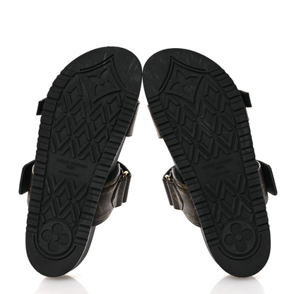 Louis Vuitton Monogram Bom Dia Mule Sandals 38 Black 7 of 12