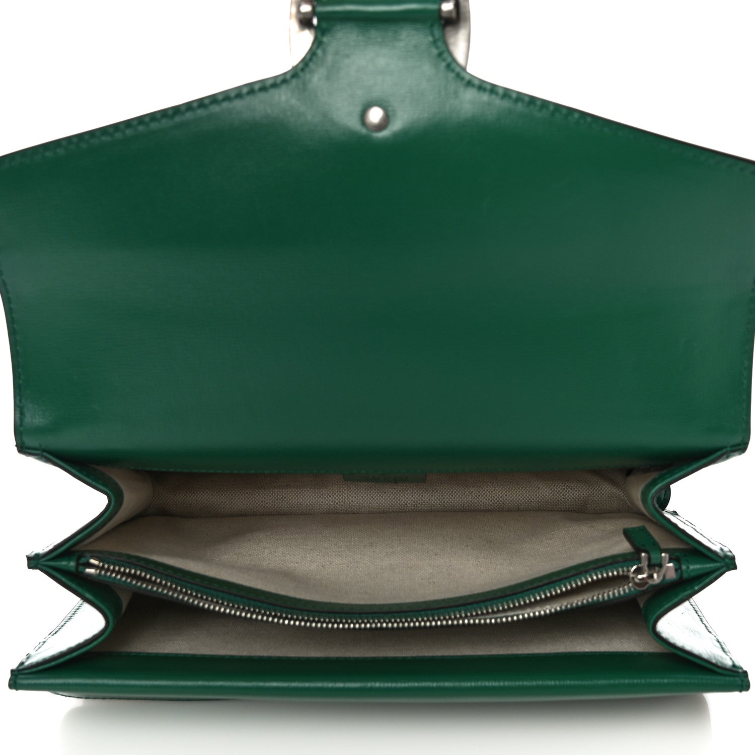 Gucci Azalea Calfskin GG Monogram Bi-Color Debossed Small Dionysus Shoulder Bag Stone Topaz Mystic White Emerald 5 of 11