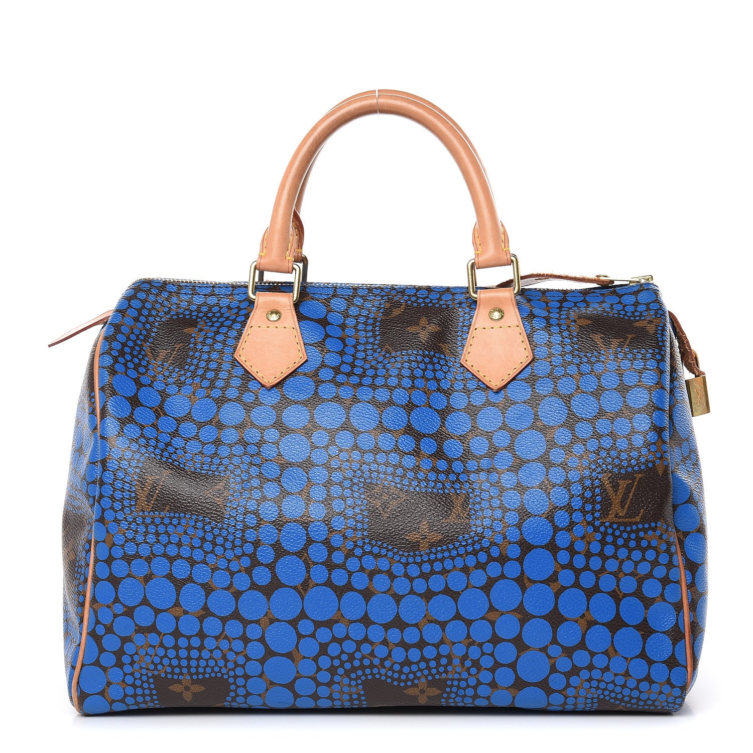 Louis Vuitton Monogram Kusama Town Speedy 30 Blue 1 of 17