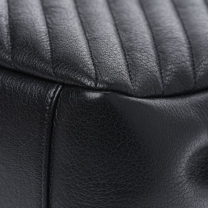 Saint Laurent Sheepskin Matelasse Chevron Monogram Monochrome Large College Satchel Black 13 of 14