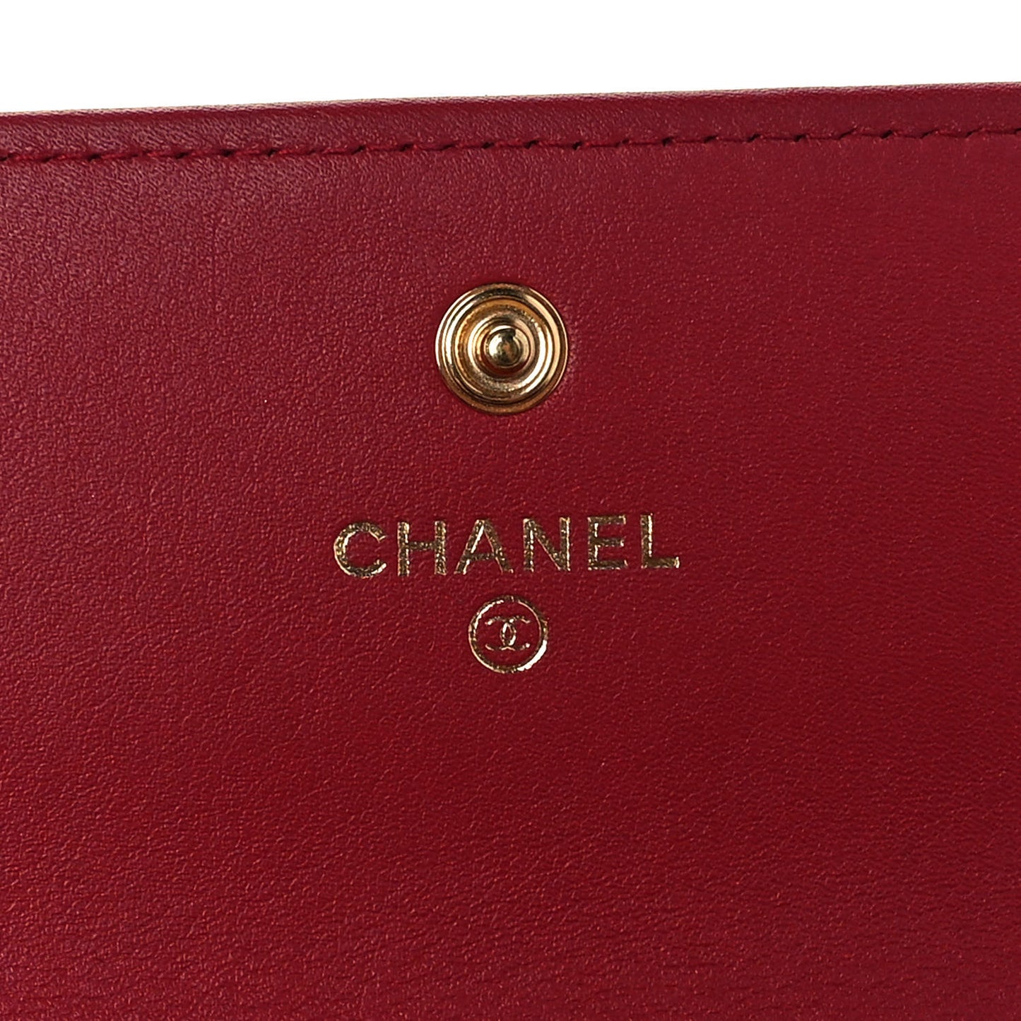 Lambskin Quilted Boy Flap Wallet Red