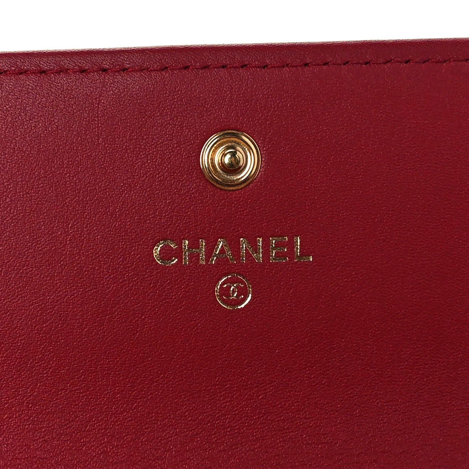 Chanel Lambskin Quilted Boy Flap Wallet Red 6 of 10
