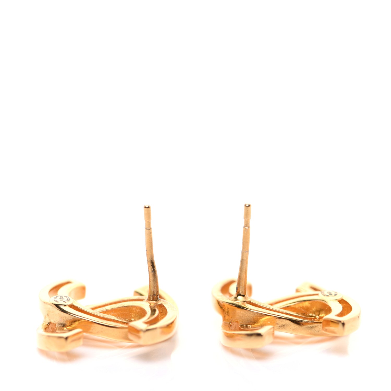 Chanel Metal Obazine CC Earrings Gold 6 of 10