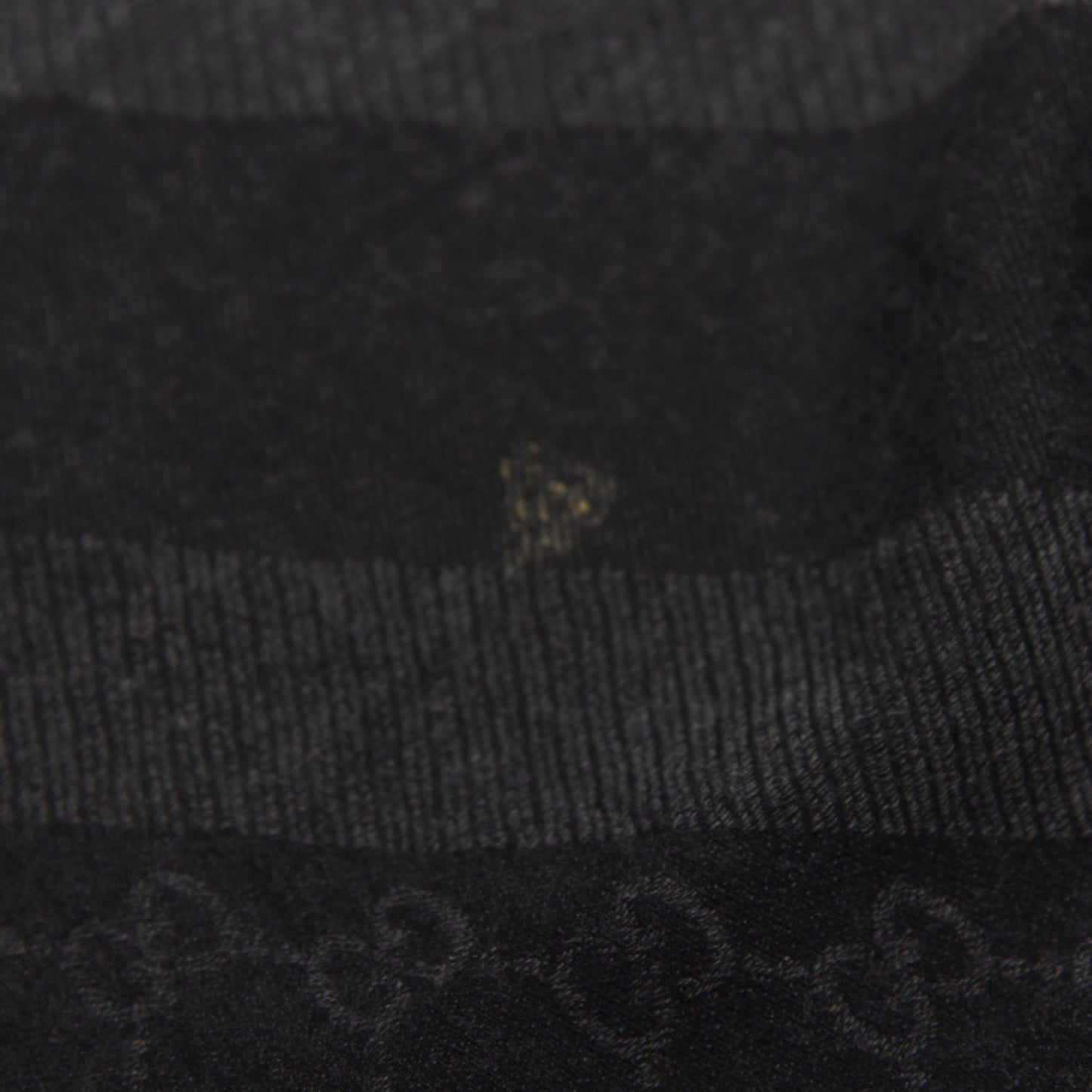 Wool Silk Monogram GGWeb Fringe Shawl Black Medium Grey