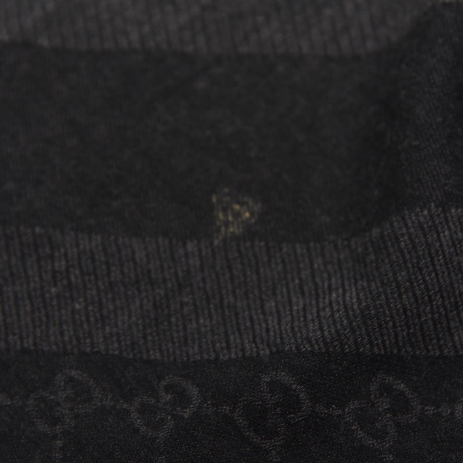 Gucci Wool Silk Monogram GGWeb Fringe Shawl Black Medium Grey 4 of 5