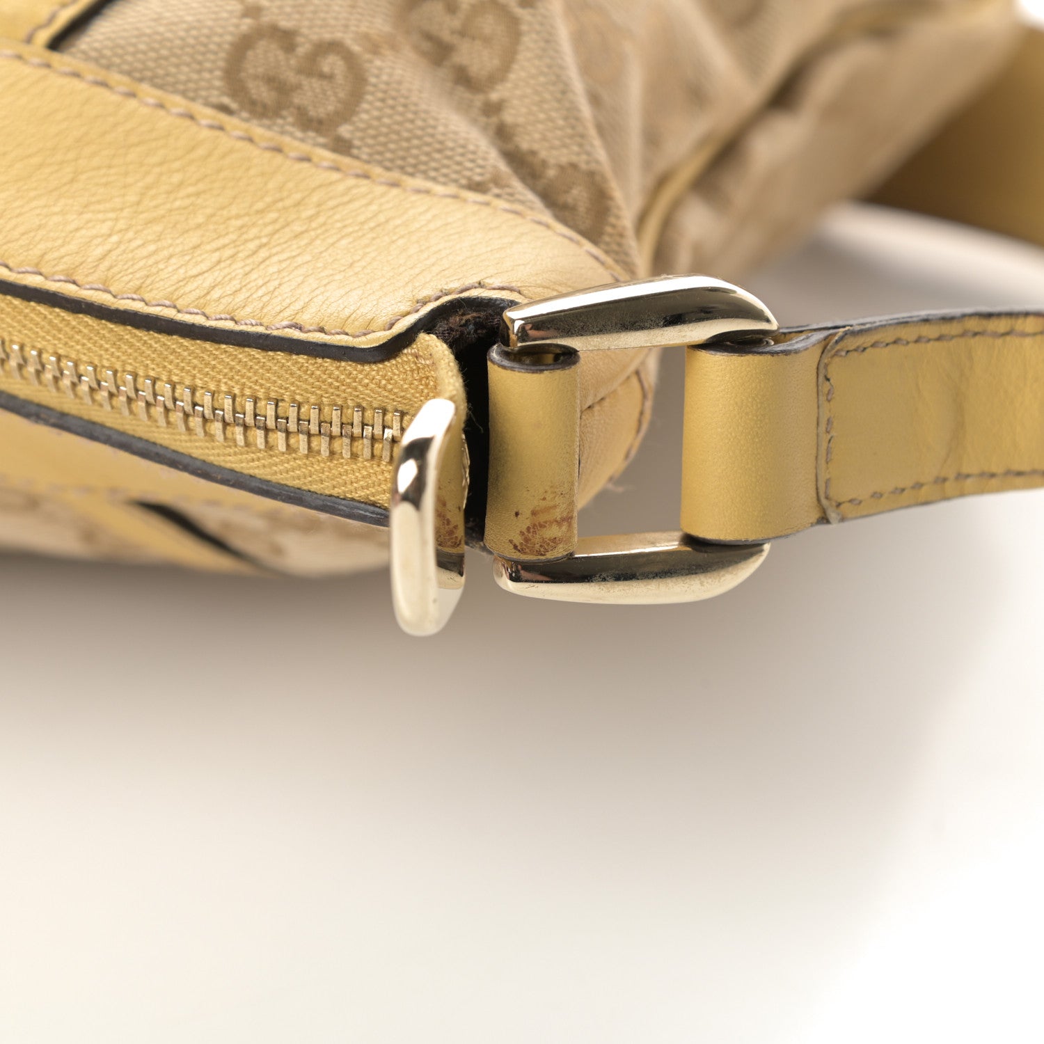 Gucci Monogram Large D Gold Ring Messenger Beige 14 of 14