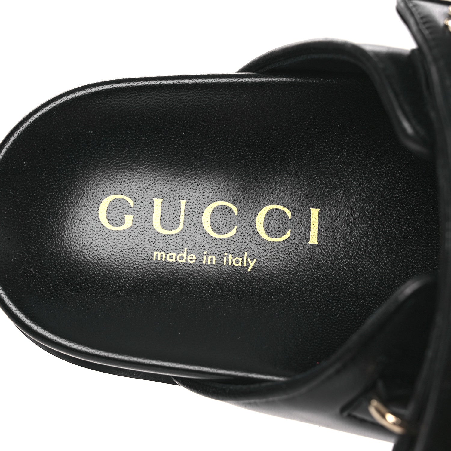 Gucci Nappa Double G Crystal Womens Isla Dad Sandals 38 Black 9 of 11