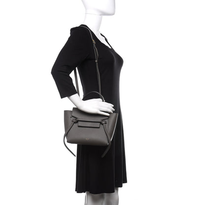 Celine Grained Calfskin Nano Belt Bag Grey 2 of 10