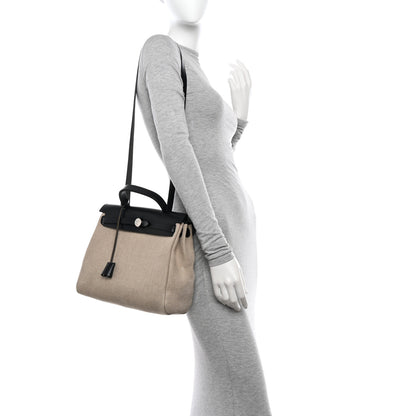 Hermes Military Toile Vache Hunter Herbag Zip Retourne 31 PM Ficelle Black 2 of 13