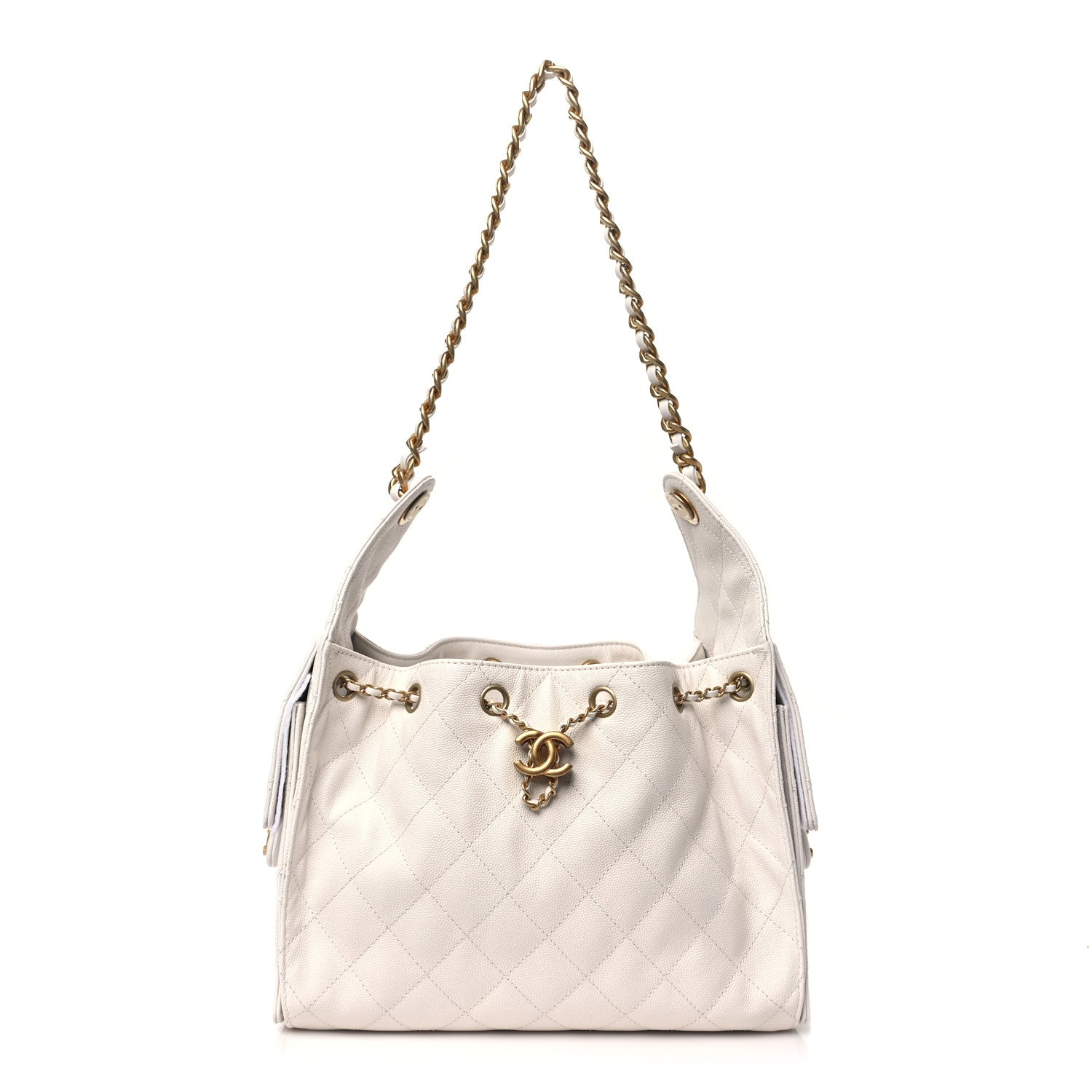 Chanel Caviar Quilted Small Chanel 25 Handbag White 1 of 10
