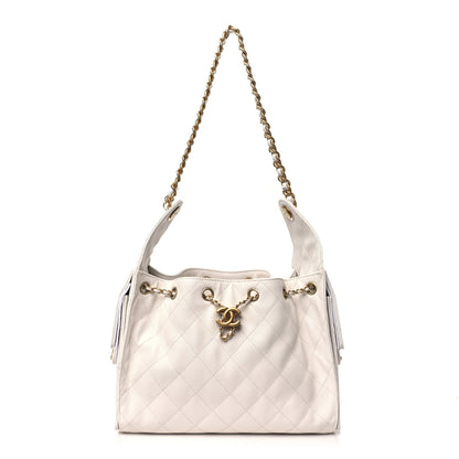 Chanel Caviar Quilted Small Chanel 25 Handbag White 1 of 10