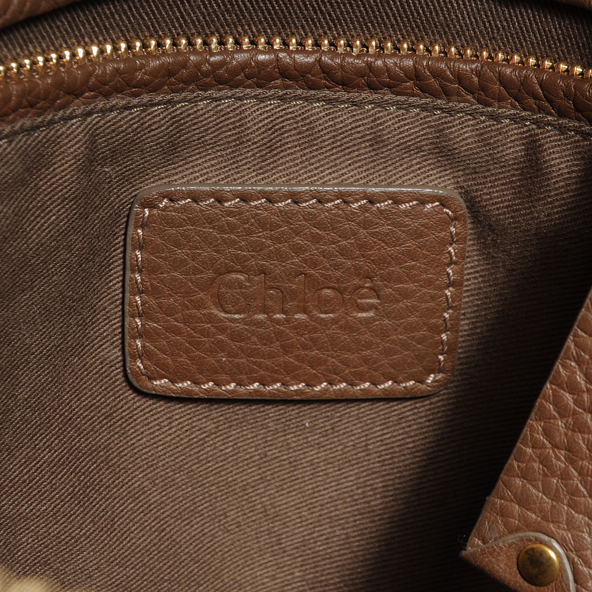 Chloe Calfskin Large Marcie Satchel Brown 6 of 9