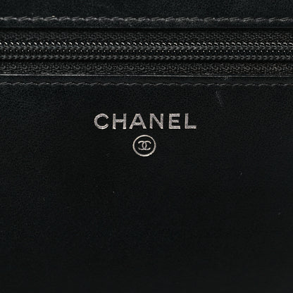 Chanel Aged Calfskin Quilted Gabrielle Wallet On Chain WOC Black 6 of 11