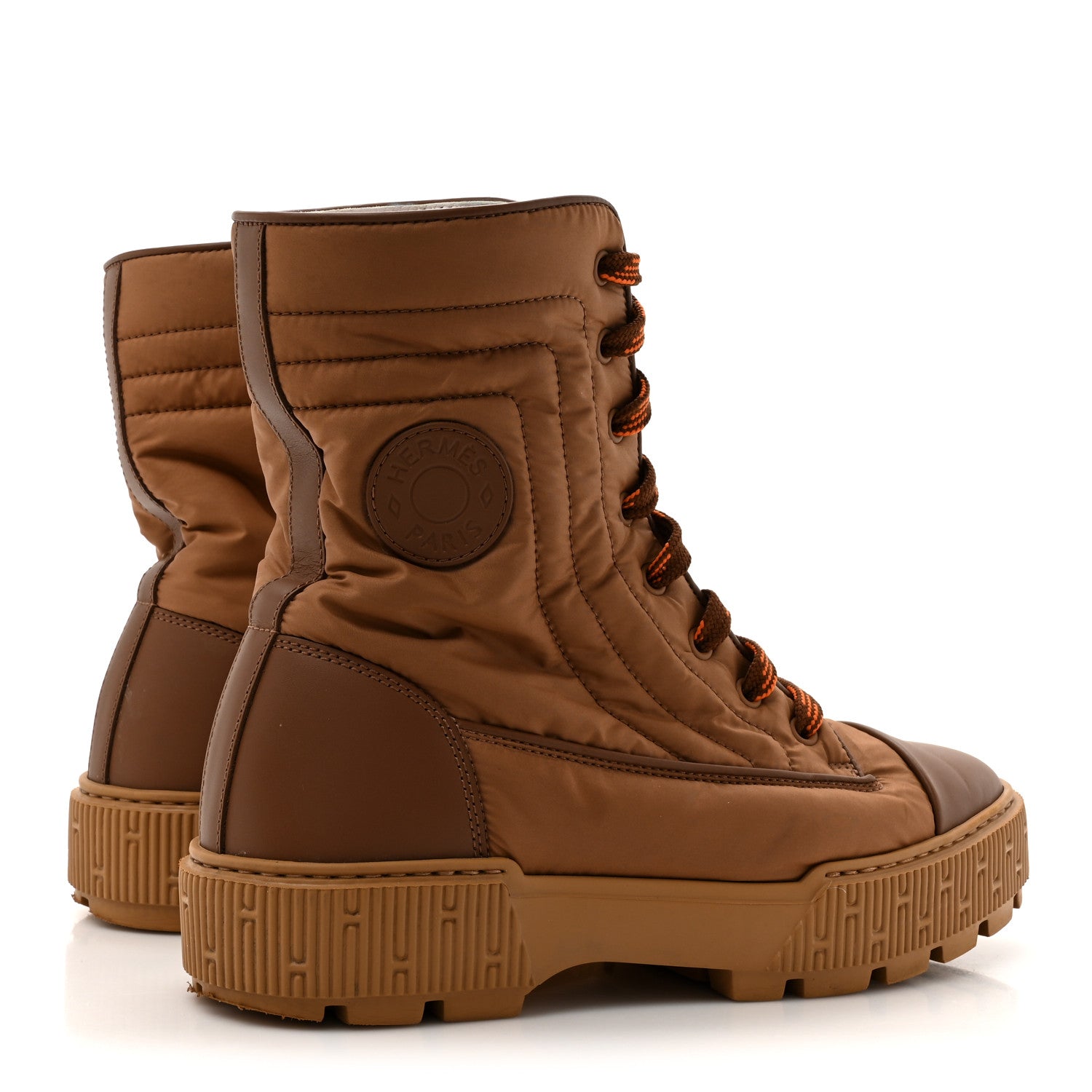 Hermes Calfskin Parachute Fresh Ankle Boots 38 Brun Amourette 5 of 12