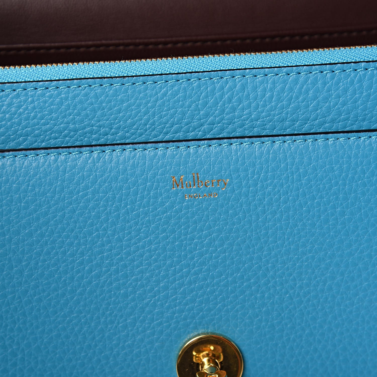 Mulberry Classic Grain Calfskin Medium Darley Azure 6 of 9