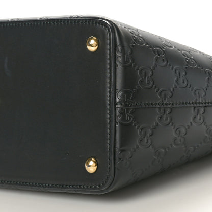Gucci Guccissima Small Zippered Bucket Tote Black 10 of 10