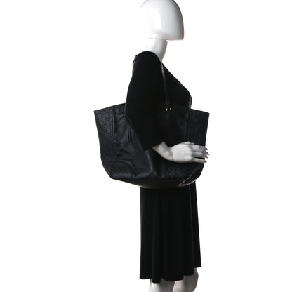Gucci Guccissima Medium Bree Zippered Tote Black 3 of 14
