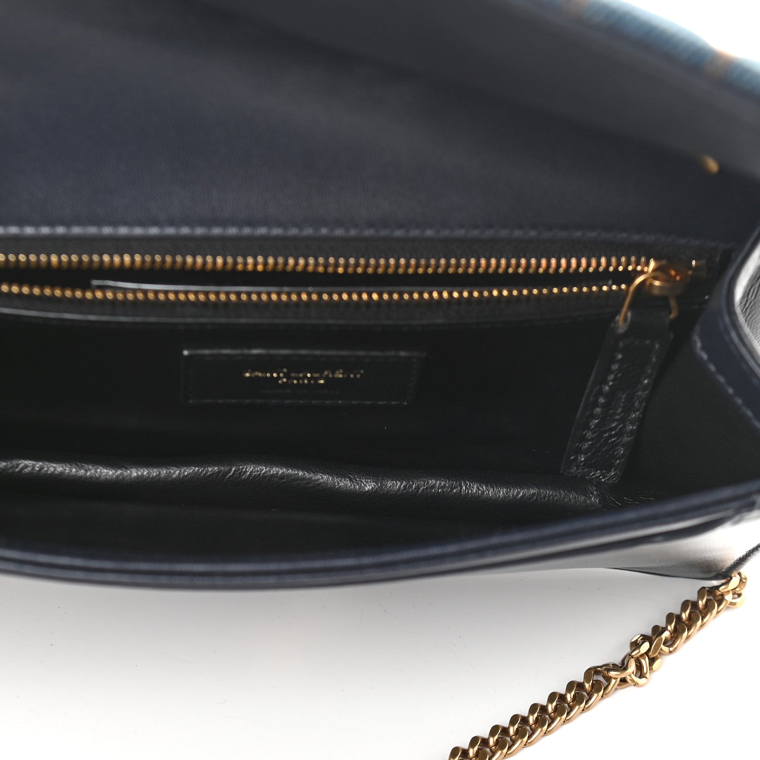 Saint Laurent Denim Matelasse Amalia Chain Shoulder Bag Blue 7 of 8