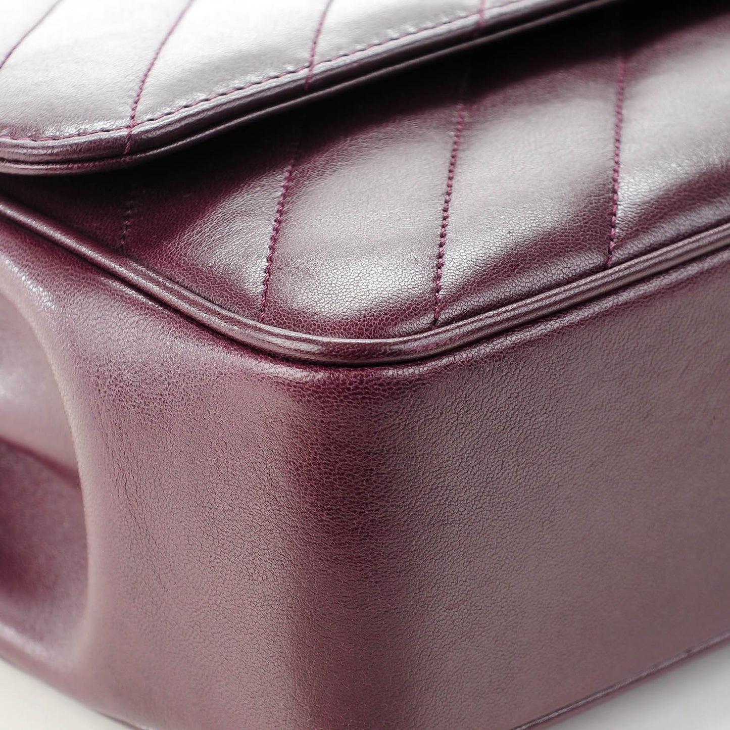 Lambskin Quilted Coco Vintage Jumbo Flap Purple