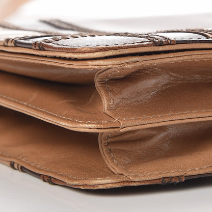 Prada Capretto Tartan Patchwork Shoulder Bag Cammello 10 of 12