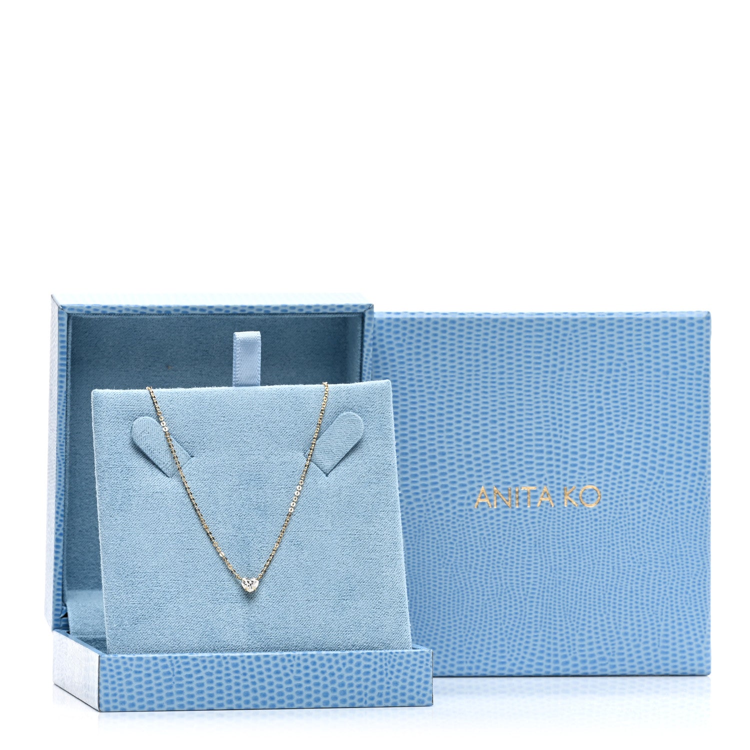 Anita Ko 18K Yellow Gold Diamond Heart Pendant Necklace 5 of 5