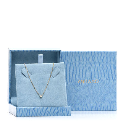 Anita Ko 18K Yellow Gold Diamond Heart Pendant Necklace 5 of 5