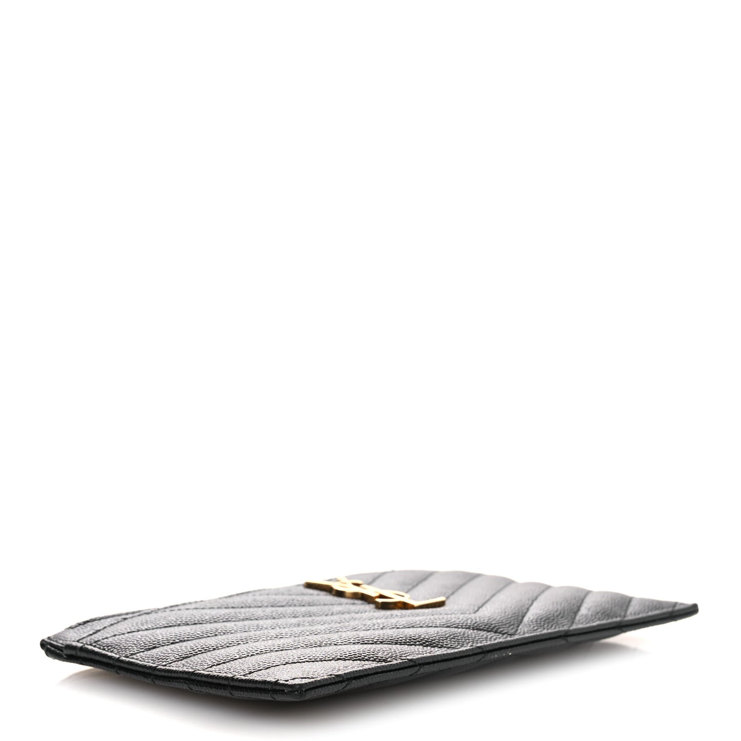 Grain De Poudre Chevron Monogram Bill Pouch Black