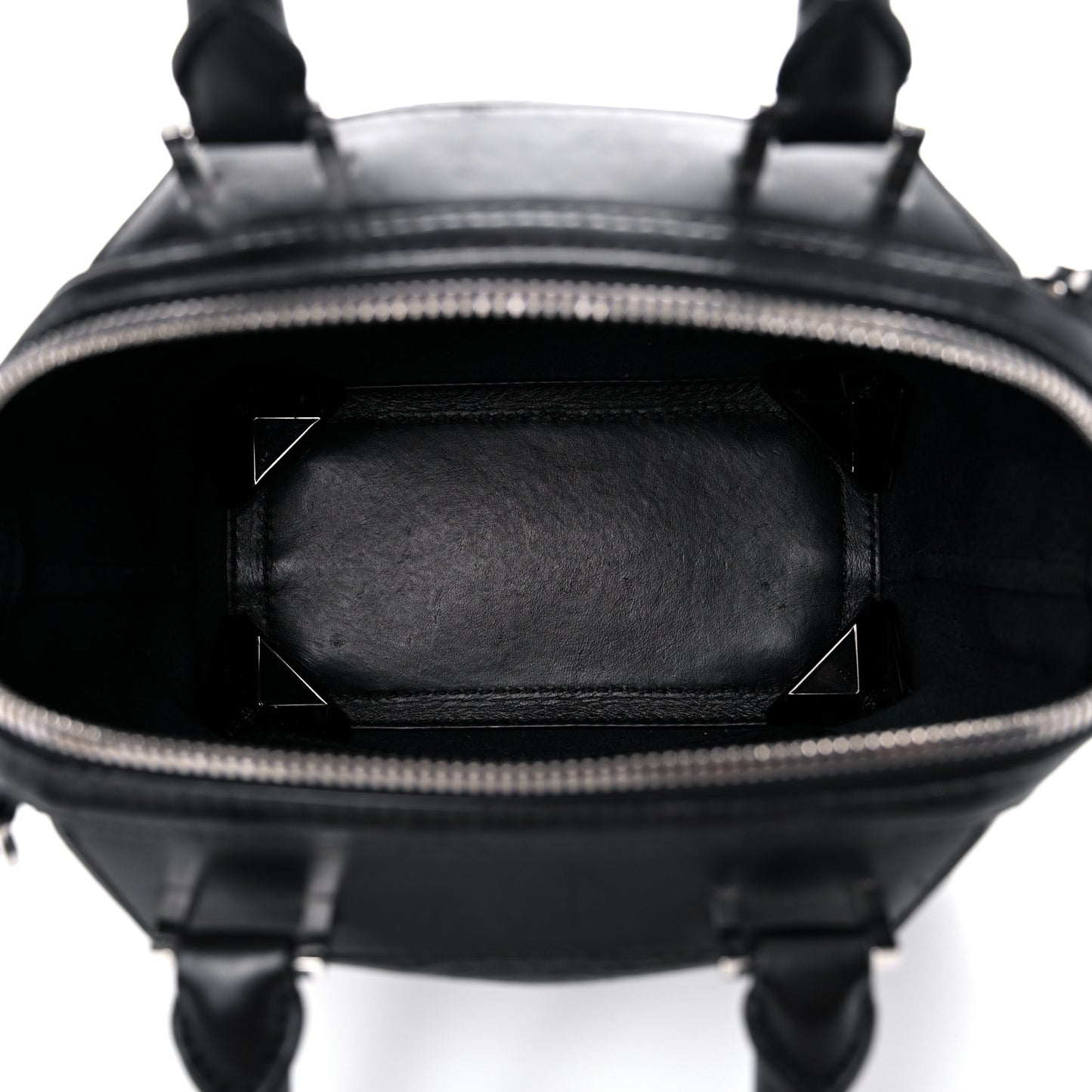 Pebbled Calfskin Mini Emile Black Silver Hardware