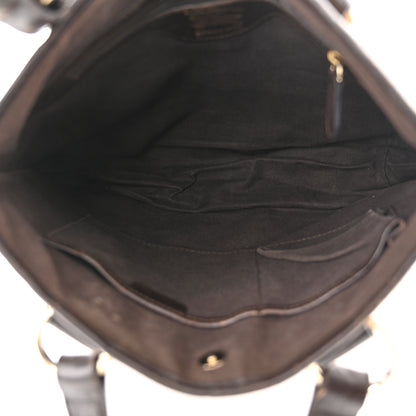 Burberry Haymarket Check Small Onslow Tote Chocolate 4 of 14