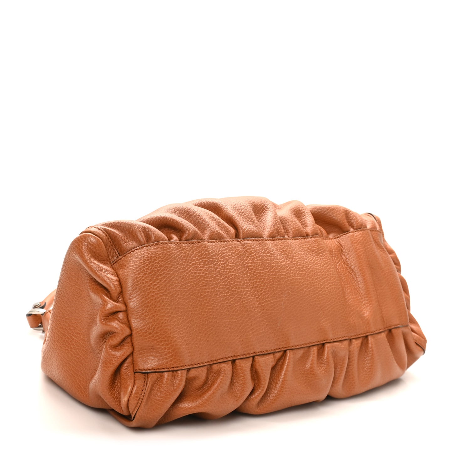 Calfskin Large D Gold Ring Hobo Brown