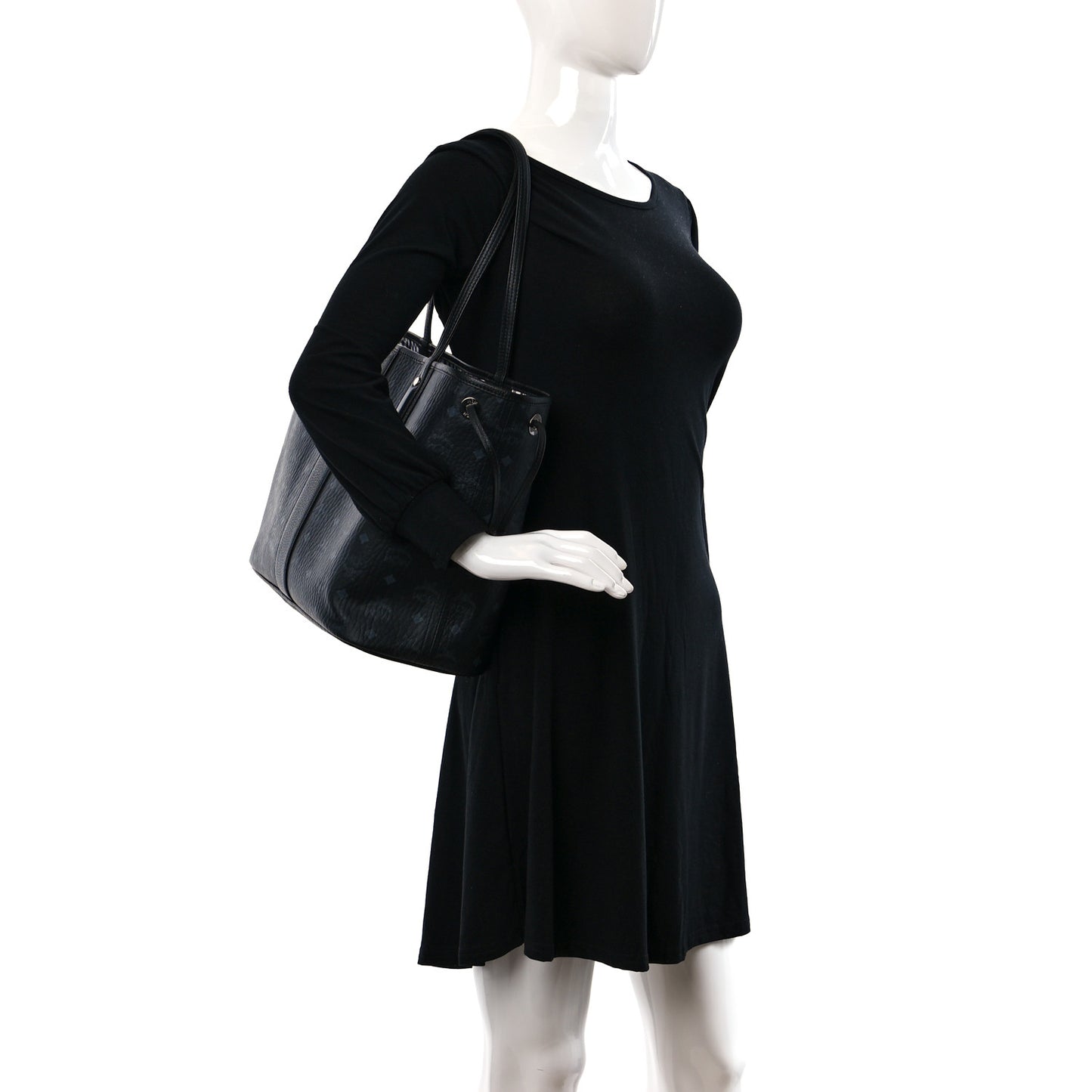 Visetos Medium Liz Reversible Shopper Tote Black