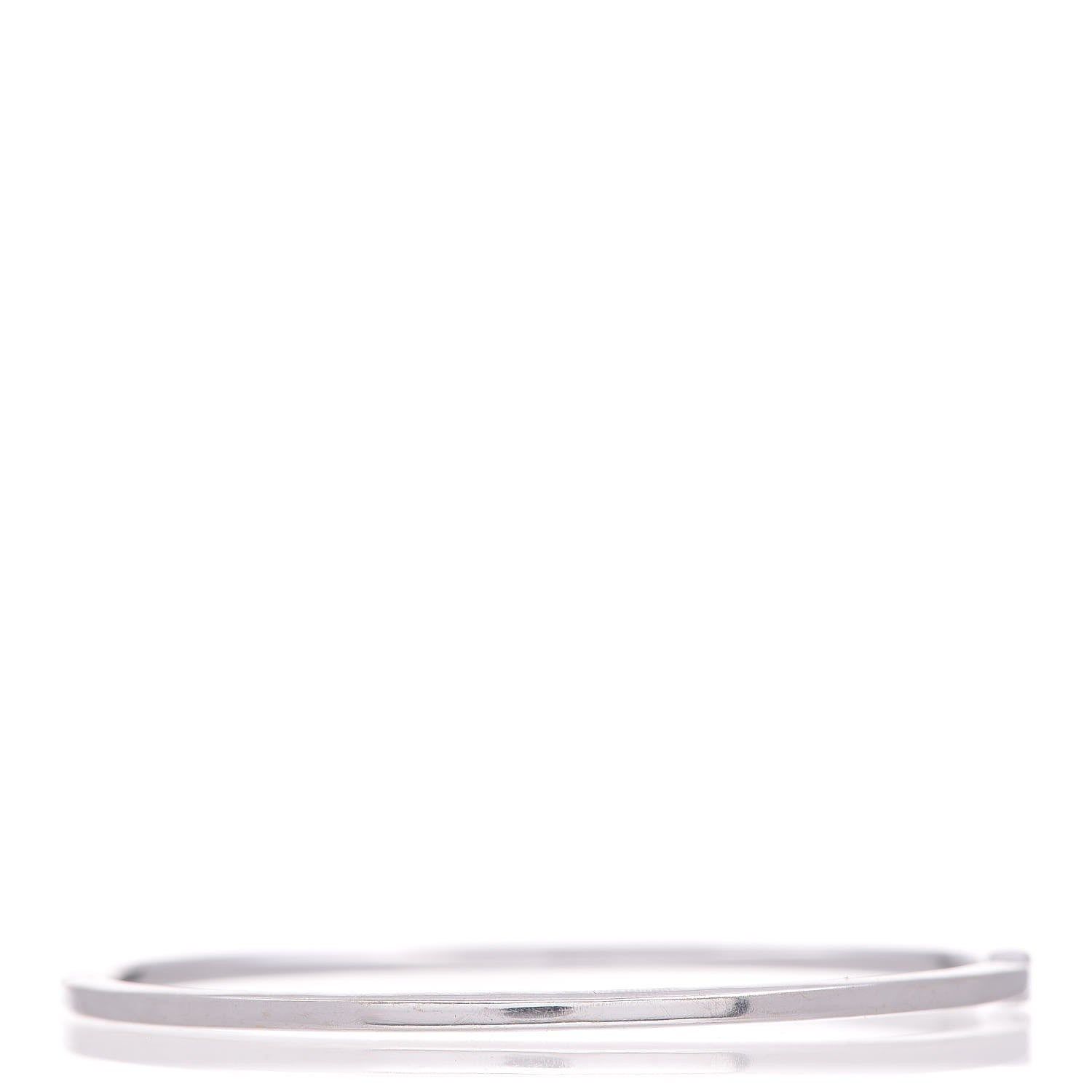 Tiffany 18K White Gold Diamond Metro Hinged Bangle S 4 of 5
