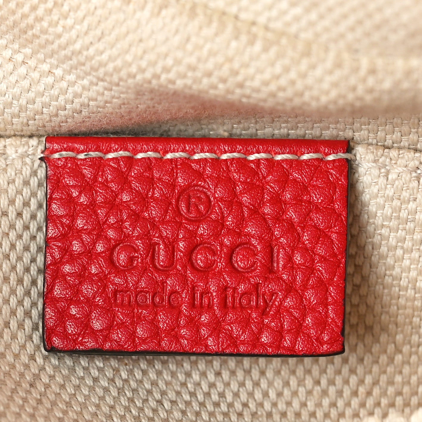 Gucci Pebbled Calfskin Small Soho Disco Bag Tabasco Red 6 of 10
