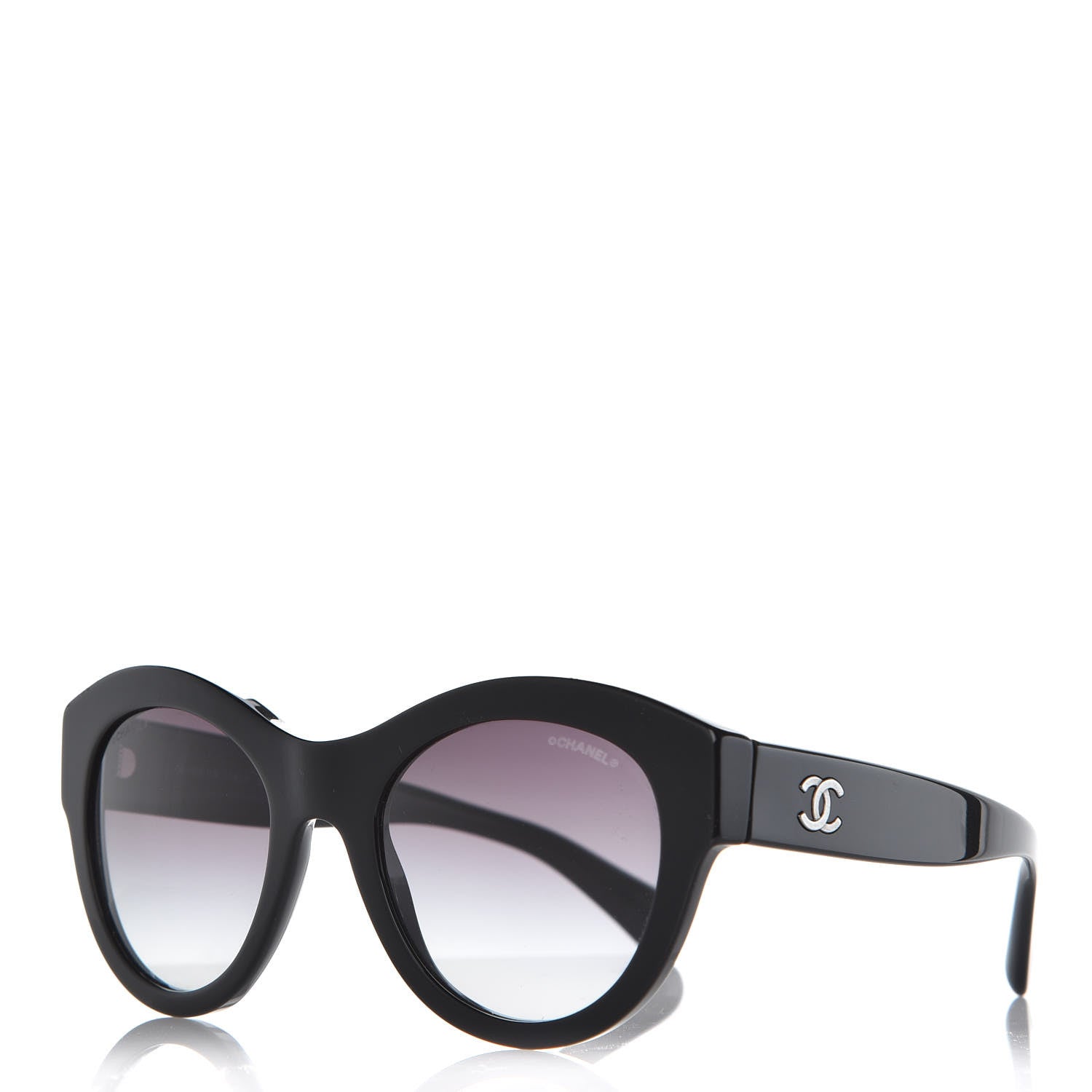 Chanel Acetate Butterfly Sunglasses 5371 Black 1 of 8