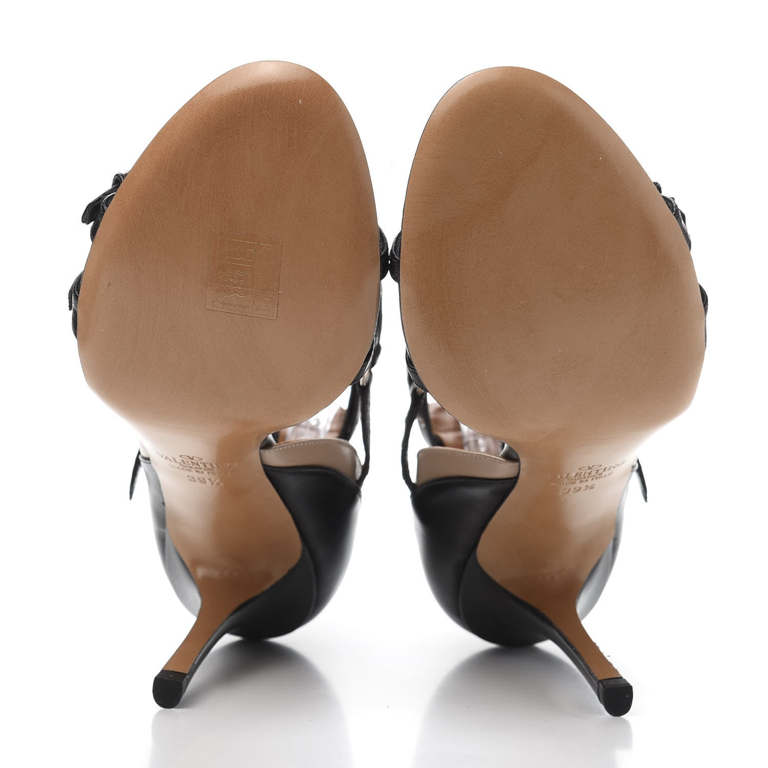 Valentino Garavani Nappa Love Latch 100mm Sandals 39.5 Black Poudre 5 of 8