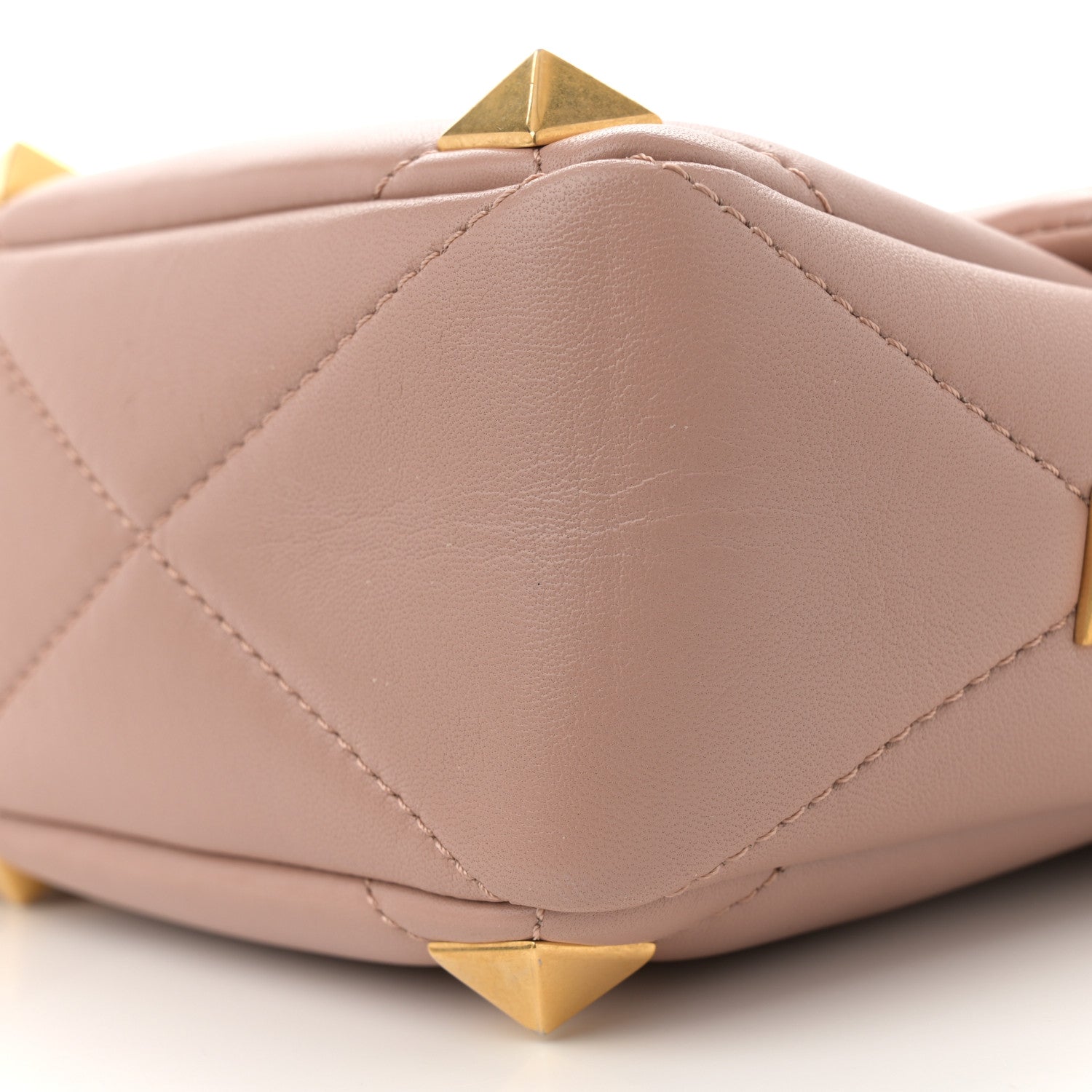 Valentino Garavani Nappa Large Roman Stud Shoulder Bag Rose Cannelle 9 of 9