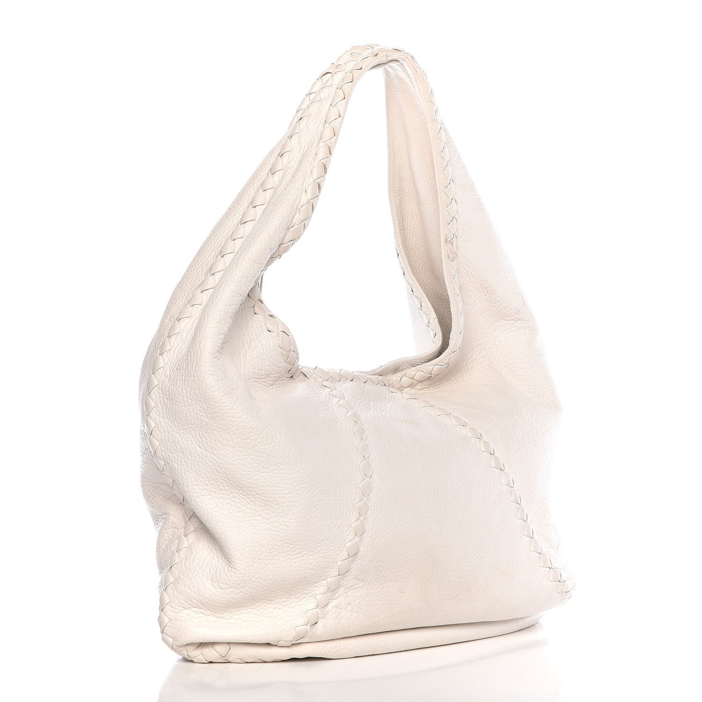 Cervo Deerskin Large Hobo Bianco White