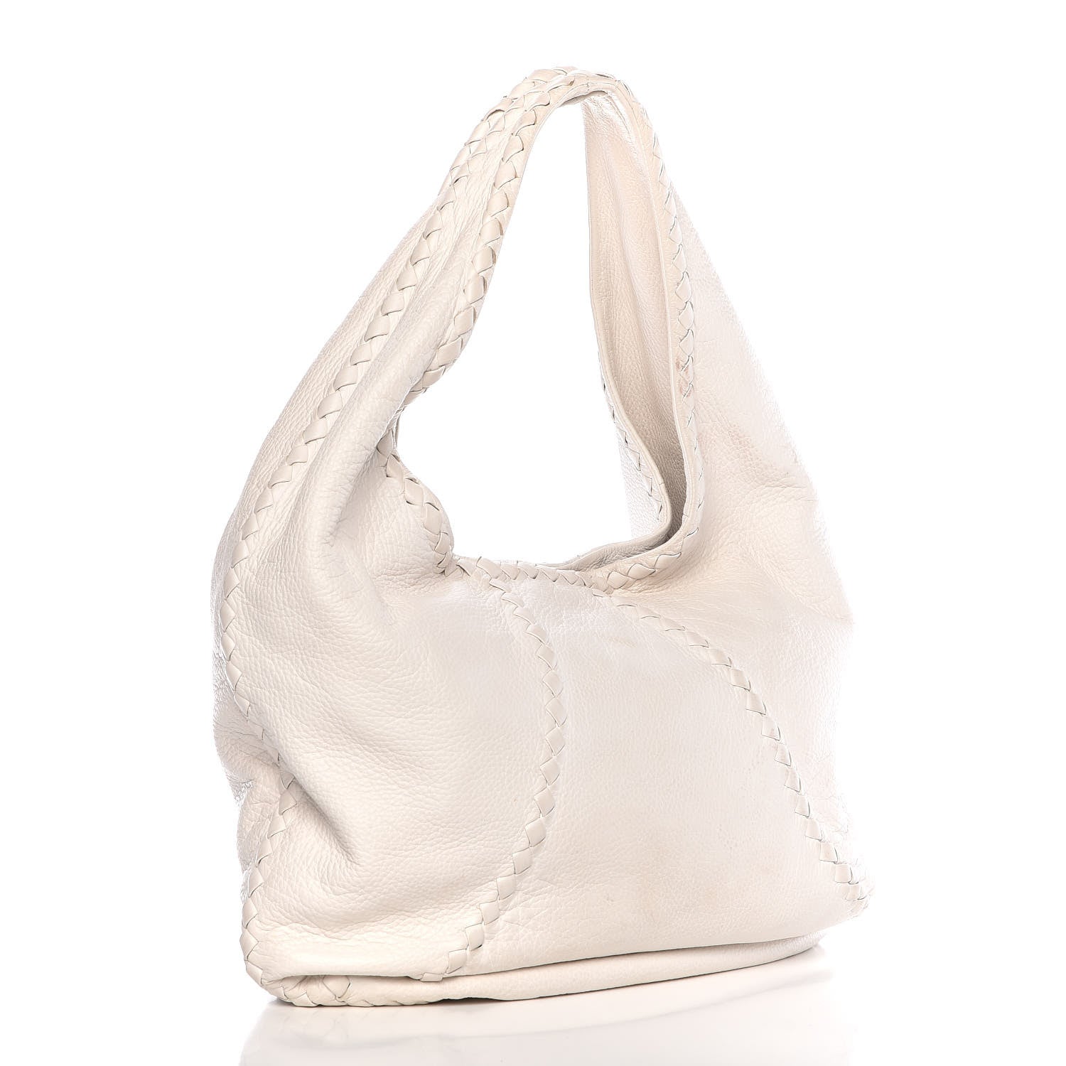 Bottega Veneta Cervo Deerskin Large Hobo Bianco White 3 of 16