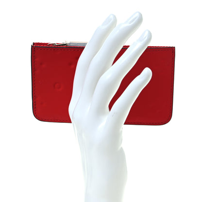 Christian Louboutin Calfskin Loubinthesky Credilou Zipped Card Holder Loubi 2 of 9