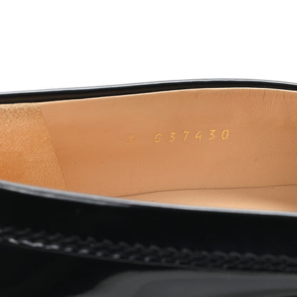 Chanel Shiny Calfskin Logo Loafers 39.5 Black 9 of 10